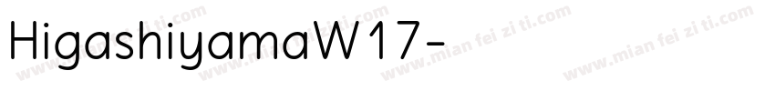 HigashiyamaW17字体转换