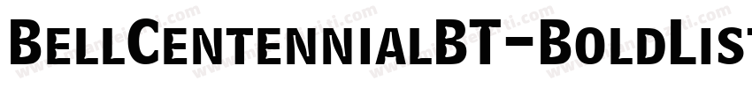 BellCentennialBT-BoldListing字体转换