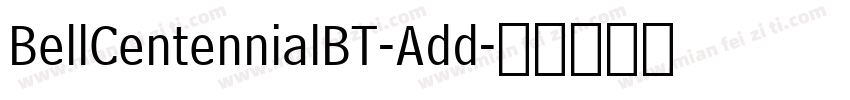BellCentennialBT-Add字体转换