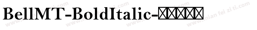 BellMT-BoldItalic字体转换