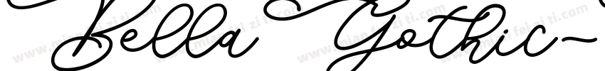 BellaGothic-Bold字体转换