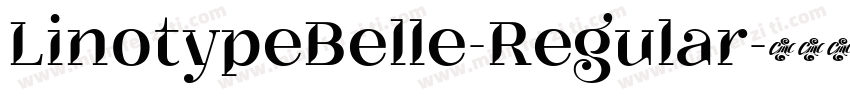 LinotypeBelle-Regular字体转换