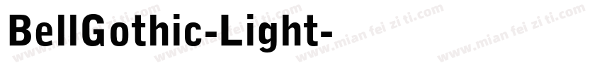 BellGothic-Light字体转换