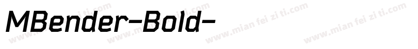 MBender-Bold字体转换