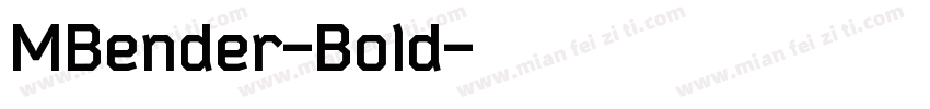 MBender-Bold字体转换
