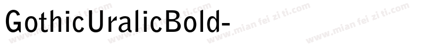 GothicUralicBold字体转换