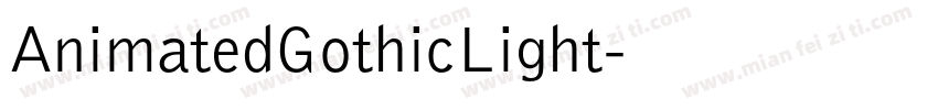 AnimatedGothicLight字体转换