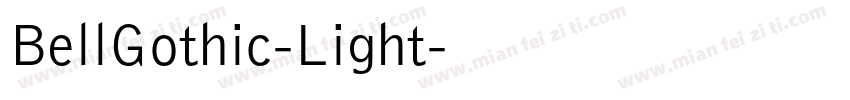 BellGothic-Light字体转换