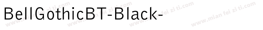 BellGothicBT-Black字体转换
