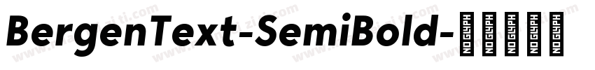 BergenText-SemiBold字体转换