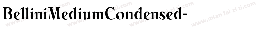 BelliniMediumCondensed字体转换