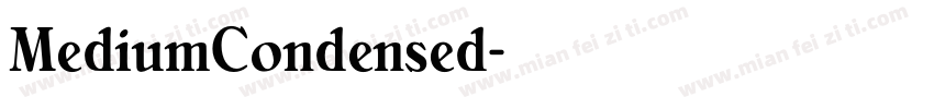 MediumCondensed字体转换