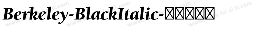 Berkeley-BlackItalic字体转换