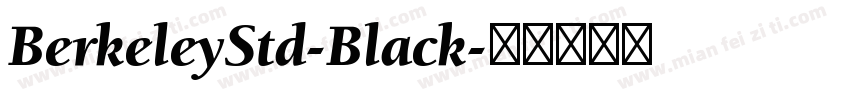 BerkeleyStd-Black字体转换