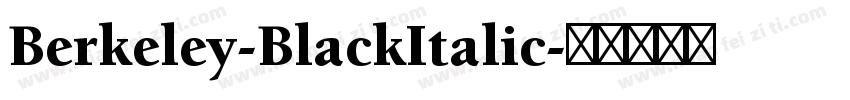 Berkeley-BlackItalic字体转换