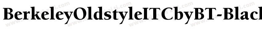 BerkeleyOldstyleITCbyBT-Black字体转换