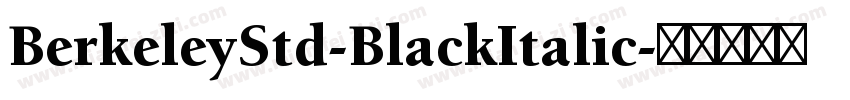 BerkeleyStd-BlackItalic字体转换