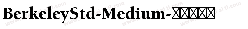 BerkeleyStd-Medium字体转换