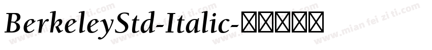 BerkeleyStd-Italic字体转换