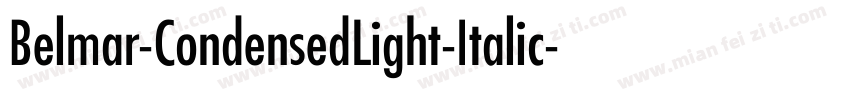 Belmar-CondensedLight-Italic字体转换