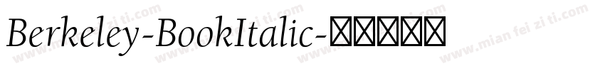 Berkeley-BookItalic字体转换