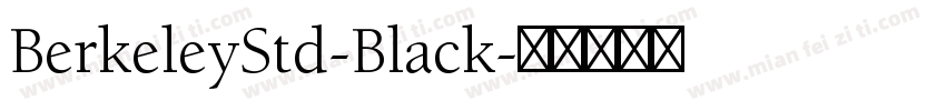 BerkeleyStd-Black字体转换