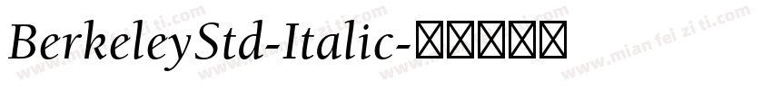 BerkeleyStd-Italic字体转换