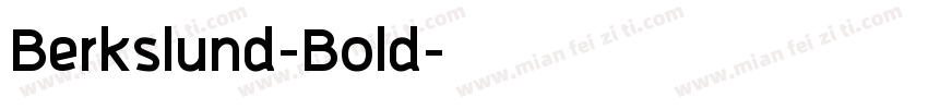Berkslund-Bold字体转换