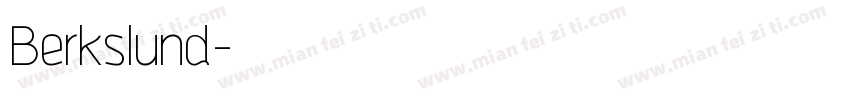 Berkslund字体转换