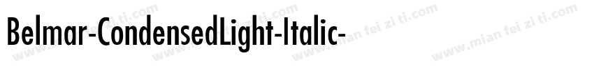 Belmar-CondensedLight-Italic字体转换