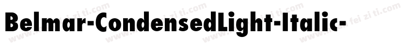 Belmar-CondensedLight-Italic字体转换