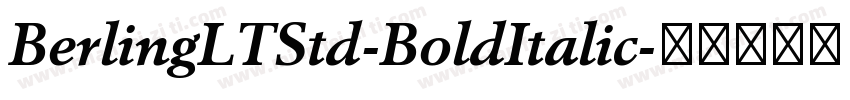 BerlingLTStd-BoldItalic字体转换