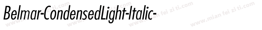 Belmar-CondensedLight-Italic字体转换