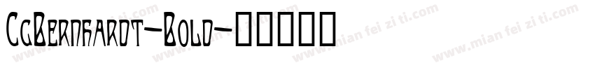 CgBernhardt-Bold字体转换