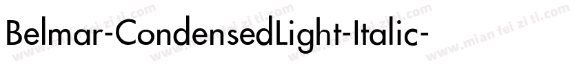 Belmar-CondensedLight-Italic字体转换