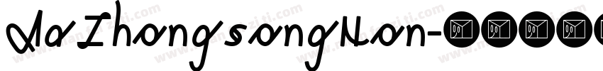 AaZhongsongNon字体转换
