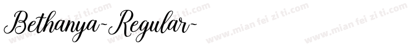 Bethanya-Regular字体转换