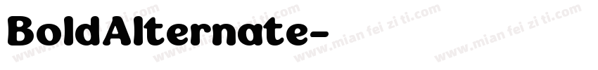 BoldAlternate字体转换