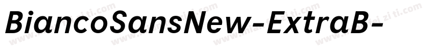 BiancoSansNew-ExtraB字体转换