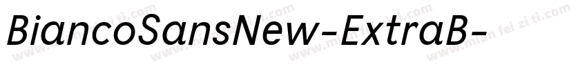 BiancoSansNew-ExtraB字体转换
