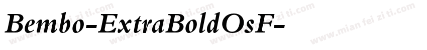 Bembo-ExtraBoldOsF字体转换