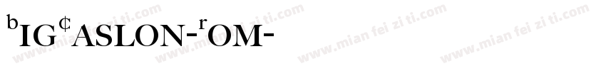 BigCaslon-Rom字体转换