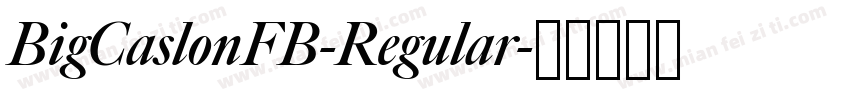 BigCaslonFB-Regular字体转换