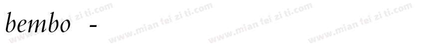 bembo字体字体转换