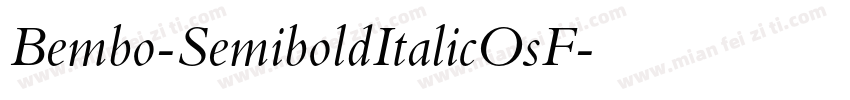 Bembo-SemiboldItalicOsF字体转换