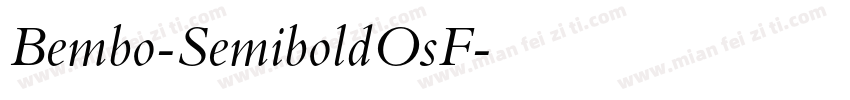 Bembo-SemiboldOsF字体转换