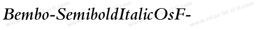 Bembo-SemiboldItalicOsF字体转换