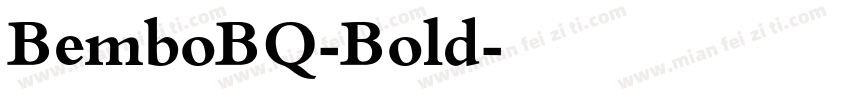 BemboBQ-Bold字体转换