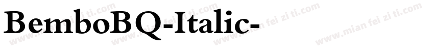 BemboBQ-Italic字体转换