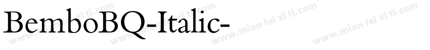 BemboBQ-Italic字体转换